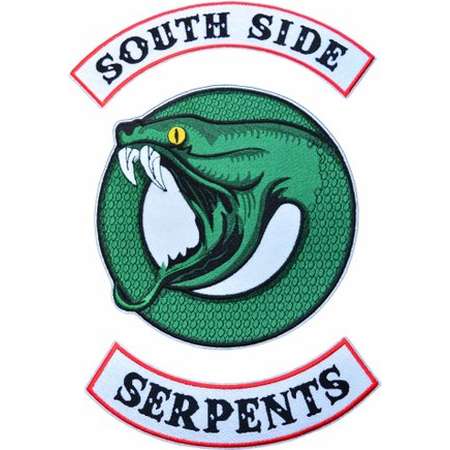 Riverdale South Side Serpents Inspired Embroidered Patch, Southside Jacket iron on parch, Snake patch, Back patch, Bikers patch thumb