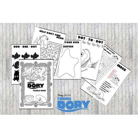 Finding Dory Nemo Printable Puzzle Quiz Colouring Book - Ideal Stocking Filler, Party Loot Bag Or Wedding Keep Busy Book thumb