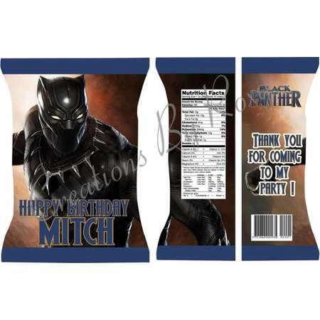 Black Panther Printable Chip Bag/ Matching Accessories Available thumb