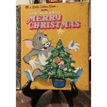 Tom and Jerry's Merry Christmas Vintage Little Golden Book Peter Archer MGM Cartoon Holiday Storybook Bedtime Story Holiday Gift Idea thumb