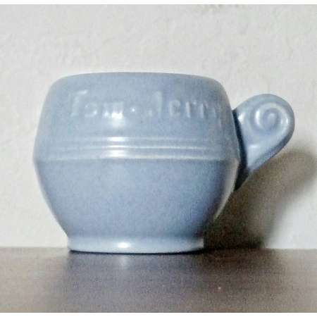 Vintage American Made | Mug | Tom and Jerry | Small Mug | Powder Blue | 1930s | 1940s | Baby Blue | Kids Mug | Ceramic | Bouquet teacup thumb