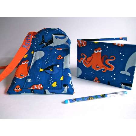 Disney Finding Dory Nemo autograph book bag with book bag and pen PERSONALIZED for FREE adjustable strap thumb