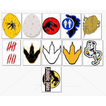 Printable Jurassic Park Cutouts for Party Decorations , Instant Download Jurassic Park Decorations thumb