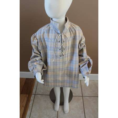 Kids Chest 38" Pirate Cotton Rogue Shirt, Kids Tudor Renaissance Costume, Boys Shirt, Game of Thrones, Outlander Black Sails Costume thumb