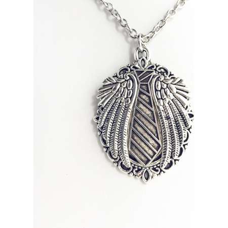 Castiel Supernatural Inspired Pendant Necklace / Silver Cas Lover Gift Supernatural CW Cosplay Costume Castiel Fan Pendant Jewelry thumb