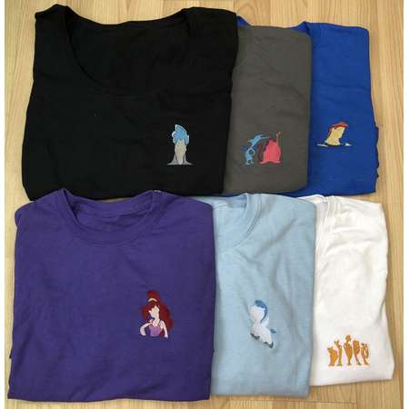 Hercules inspired adult t-shirts - Hunkules Collection featuring Megara, Hercules, Hades, Pain and Panic, Pegasus and The Muses thumb