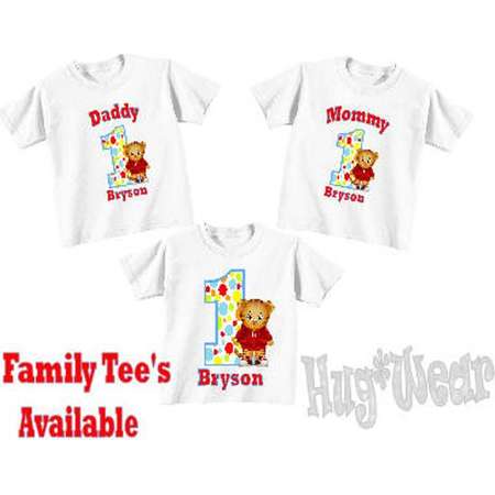 Daniel Tiger ~~Mommy Daddy Sister Brother Aunt Uncle of the Birthday Girl or Boy Matching Tee's T-Shirt~~ thumb
