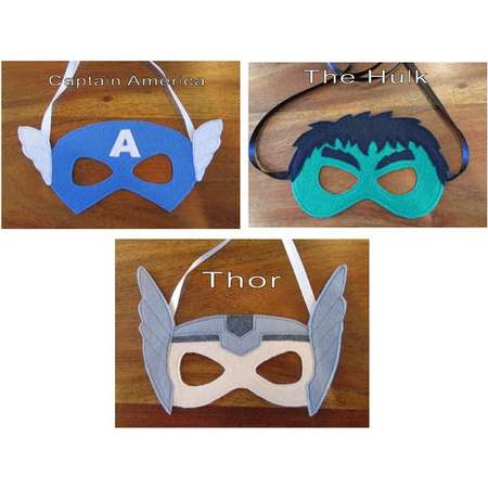 Super Hero Mask / Childrens Mask / Costume Mask /Captain America / Incredible Hulk / Thor thumb