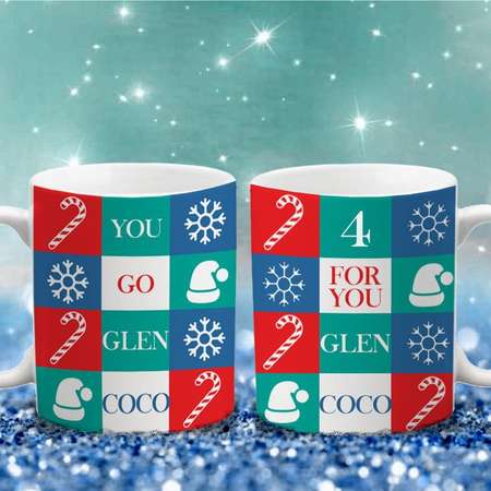 You Go Glen Coco - Mean Girls Inspired - Christmas - Wrap Around Color Accent Mug thumb