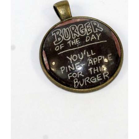 Bob's Burgers Comic Book Keychain Necklace Recycled Book Pages Fandom Belcher Cartoon Cosplay Superhero Geek Nerd Fan Bronze Cabochon thumb