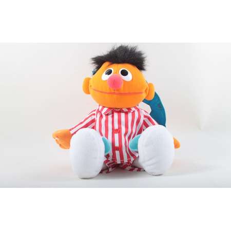 Tyco Sleep & Snore Ernie Sesame Street Doll Vintage Jim Henson Dressed Striped Pajamas Sleeping Mask Bedtime Plush ~ 170227 thumb