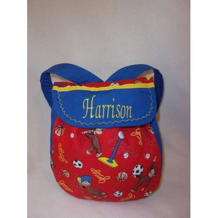 Curious George sports~bananas~blue head~blue kites Toddler Youth back pack tote bag unisex boys or girls child backpack thumb