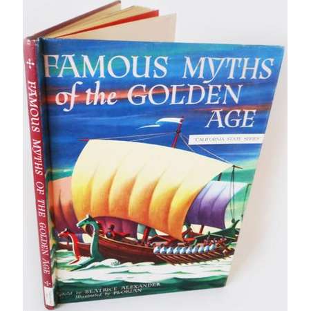 1960s Famous Myths of the Golden Age Illustrated California State Series Classic Book Hardcover Color Graphics Greek Mythology Hercules thumb