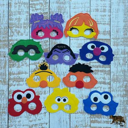 ADULT SIZEDress Up Mask Costume Accessory Sesame Street Inspired Masks - photo booth props, Party Favor, Dress Up, Costume thumb