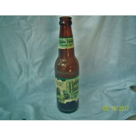 1978 Robin Hood Cream Ale Beer Pittsburgh Pa 12 oz beer bottle with paper labels thumb