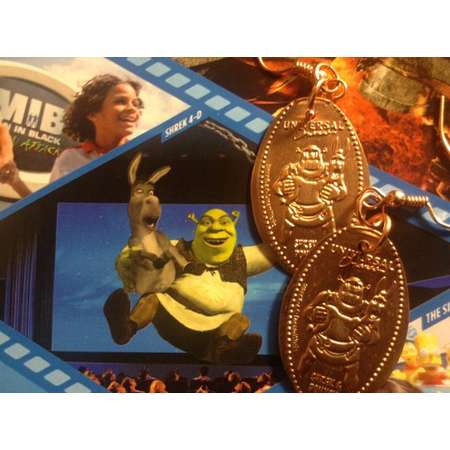 Shrek Universal Studios Pressed Penny Earrings! So Shiny! Last Chance for 2015! thumb