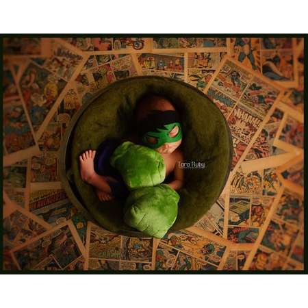 Hulk Newborn Hero Prop - Superhero for Boys - Incredible Hulk - Limited Edition with Gloves - Hulk Baby - Baby Hulk Halloween Costume - Boy thumb