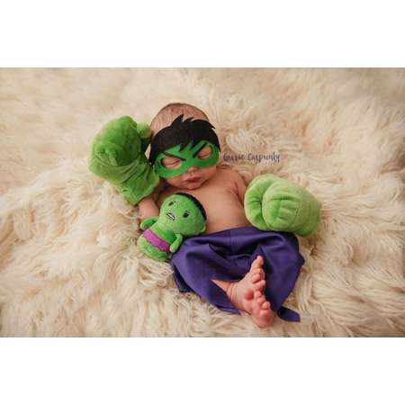 Hulk Newborn Hero Prop - Superhero for Boys - Incredible Hulk - Gloves NOT included - Hulk Baby - Baby Hulk Halloween Costume - Boy thumb