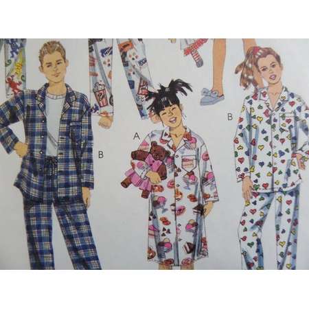 NIGHTSHIRT Pattern • McCalls 2469 • Childs XS-S • Boys Pajamas • Girls Sleepwear • Sewing Patterns • Childrens Patterns • WhiletheCatNaps thumb