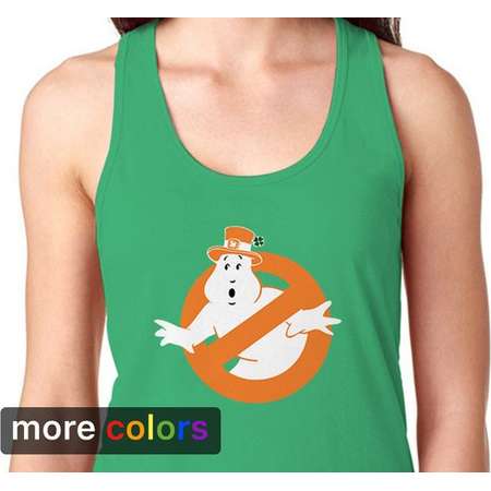 Irish Ghostbusters Leprechaun Womens Tank Top St Patricks Day Ireland Kiss Me I’m Irish thumb