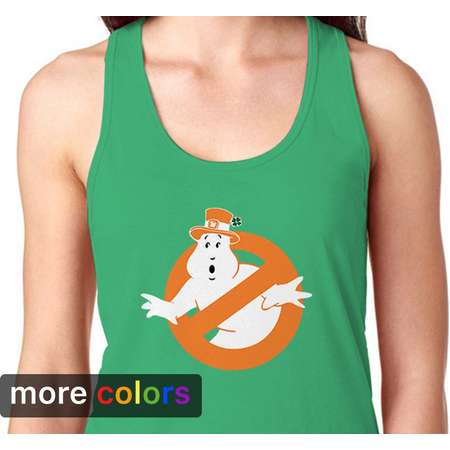 Irish Ghostbusters Leprechaun Womens Tank Top St Patricks Day Ireland Kiss Me I’m Irish thumb