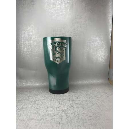 Slytherin Tumbler/Slytherin Powder Coated Stemless Wineglass/Harry Potter Cups/Hogwarts Stainless Steel Tumbler/Slytherin House Coffee Cup thumb