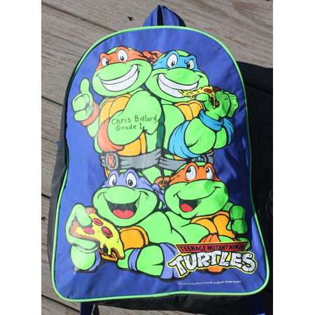 Vintage 1991 Mirage Teenage Mutant Ninja Turtles Backpack. thumb