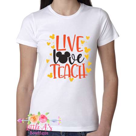 Live Love Teach, Teacher, Gift for Teacher, Teacher gift, Best teacher, Teacher's pet, Shirt for a teacher, Teacher shirt, thumb