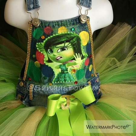 Custom Character Overalls.. Inside Out, Ariel, Little Mermaid, Shimmer & Shine, Trolls thumb