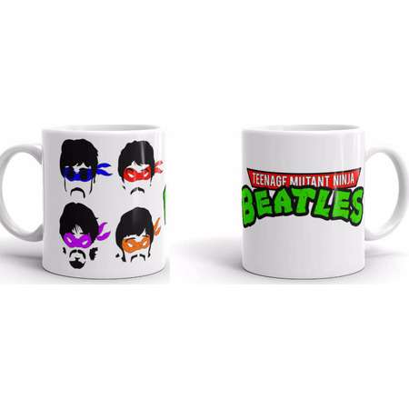 Funny Ninja Turtles / Beatles Mashup Mug / Funny Coffee Mug / The Beatles – Teenage Mutant Ninja Turtles thumb