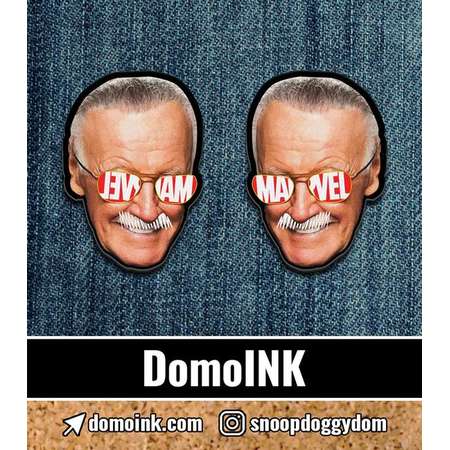 Stan Lee Earrings | Custom | Marvel | Spiderman | Venom | Avengers | RIP | Black Panther | Comic Con | Captain America | Iron Man | Hulk thumb