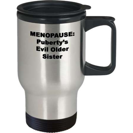 Menopause Gift | Funny Menopause Travel Mug | Menopause Humor | Getting Older Mug | Hot Flash | Peri-menopause | Gag Gift | Over the Hill thumb