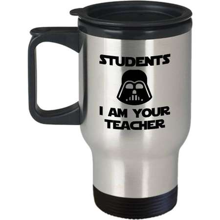 Students I Am Your Teacher Funny Travel Mug Gift for Teachers Yoda Star Wars Birthday Geek thumb