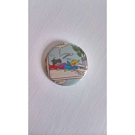 Girl Fight Vintage Betty and Veronica Comic Pinback Button --- Retro Archie & Friends --- Riverdale Teenage Divas Backpack Accessory Pin thumb
