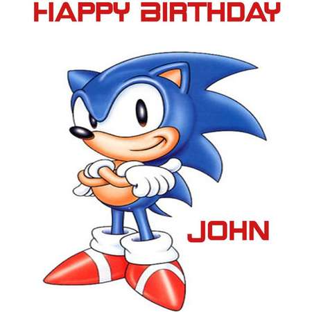 Sonic The Hedgehog T-Shirt Iron on Transfer w/FREE Personalization and FREE SHIPPING thumb