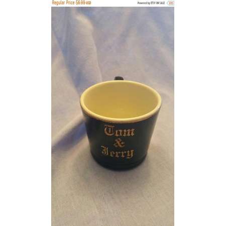 On Sale Black and Gold Hall China Tom and Jerry Mug Collectible China Serving Dish thumb