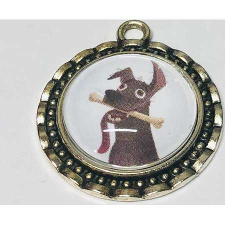 Dante Small Cameo Brooch Necklace or Keychain. Disney Pixar Coco Repurposed Storybook jewelry thumb
