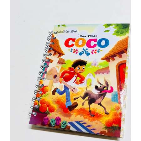 New Disney Pixar Coco Repurposed Little Golden Book Planner/Sketchbook/Journal/ Autograph Book/Notebook thumb