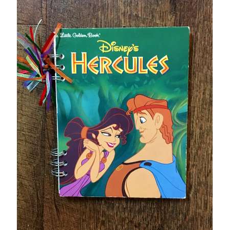 Hercules Disney Autograph Book - Disneyland Autograph book - Hercules Disney Journal - Boys Disney Autograph Book - Disney Party - Recycled thumb