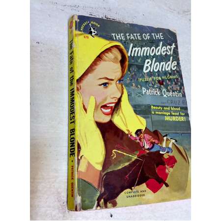 The Fate of The Immodest Blonde by Patrick Quentin 1947 Pulp Fiction, Vintage Book thumb