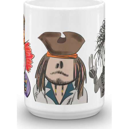 Johnny Depp (The Mad Hatter, Jack Sparrow and Edward Scissorhands) Character Coffee Mug thumb