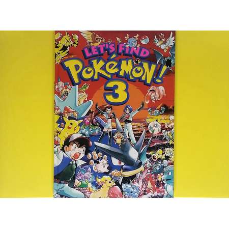 Vintage Let's Find Pokemon Vol 3 Hardcover Book Nintendo Activity Book Where's Waldo 90s Kids Children Nostalgia Rare Collectible Gift thumb