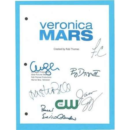 Veronica Mars Pilot Episode TV Script, Autographed: Kristin Bell, Enrico Colantoni, Amanda Seyfried, Jason Dohring, Fraces Capra thumb