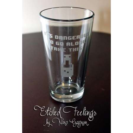 Zelda potion pint glass - it's dangerous to go alone pint glass - legend of Zelda pint glass - legend of Zelda potion thumb