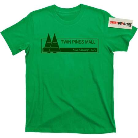 Twin Pines Mall Back to the Future 2 3 1.21 Gigawatts Flux Capacitor Michael J Fox Marty McFly DeLorean 88 mph movie DMC trilogy T Shirt tee thumb