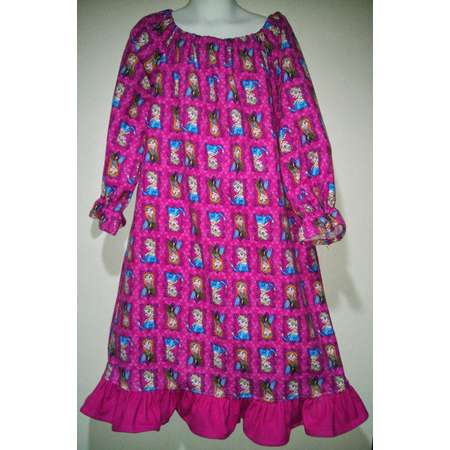 Long sleeve Girls Frozen Olaf Doc McStuffins Boutique Slumber Birthday Party Princess Cotton Pajamas Nightgown! thumb