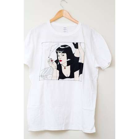 Mia Wallace t-shirt / Pulp Fiction / Illustrated Unisex Tee Shirt Men's Women's Gift Christmas Tshirt Clothing Birthday thumb