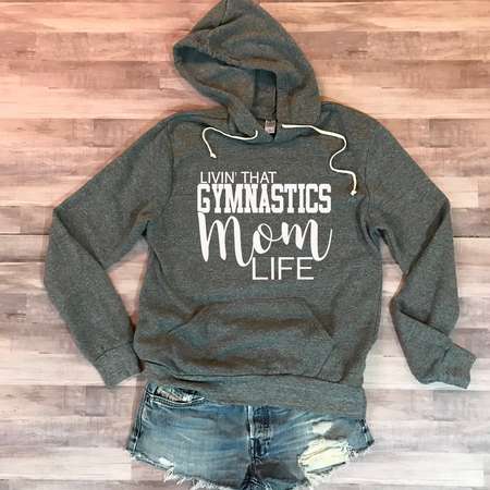 Gymnastics Mom Life Eco Hooded Fleece thumb