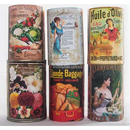 Vintage Ephemera - Can Labels - Upcycling Cans - Scrapbooking Design - Pulp Fiction - Antique Decor - Old Seed Catalogue - French Labels thumb