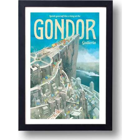 Lord of the Rings Poster Gondor Galleria Travel Poster, Lord of the Rings Art, Lord of the Rings, Gondor, LOTR Poster, LOTR Art, LOTR thumb